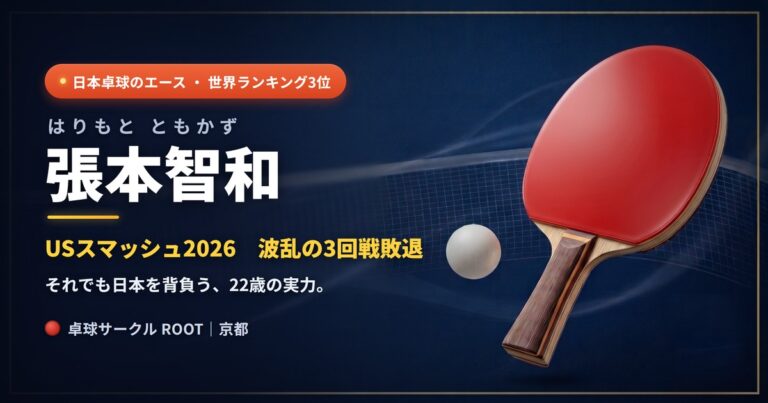 張本智和とは？　USスマッシュ2026の波乱と、松島輝空との新たなエース争い